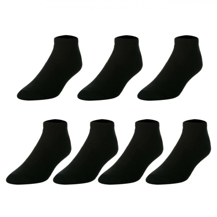 Set șosete Femei, Monocolore, 7 Perechi, Culoare Negru