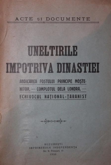 UNELTIRILE IMPOTRIVA DINASTIEI