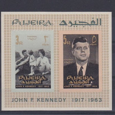Fujeira 1965 Kennedy, imperf. sheet, MNH R.031