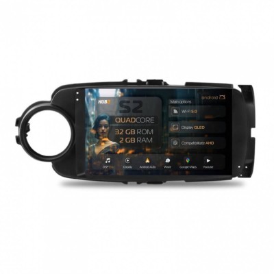 Navigatie Toyota Yaris (2010-2018) 2GB RAM Android 13 GPS Wi-FI Carplay Android Auto USB Bluetooth Radio Waze Touchscreen 9 inch foto