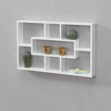 Raft perete QinnguaW 77 x 10 x 48 cm alb mat lacuit [en.casa] HausGarden Leisure, [en.casa]