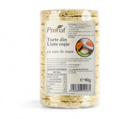 Turte din linte rosie cu sare de mare, 90g Pronat