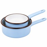Set de 2 oale emailate cu m&acirc;nere, 1,5 l și 2 l
