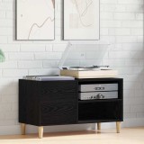 VidaXL Dulap pentru discuri, stejar negru 84,5x38x48 cm lemn prelucrat