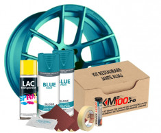 Kit reparatie jante, culoare ALBASTRU DESCHIS (V2) - Cod RAL: 5021 foto