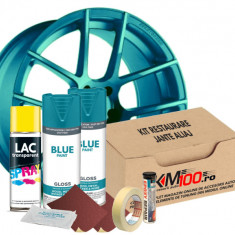 Kit reparatie jante, culoare ALBASTRU DESCHIS (V2) - Cod RAL: 5021