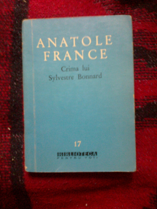 a1 Crima lui Sylvestre Bonnard - Anatole France