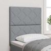 Tăblie Argyle cu headboard Gri deschis 80 cm Material textil, lemn