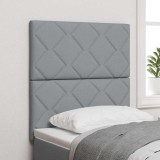 Tăblie Argyle cu headboard Gri deschis 80 cm Material textil, lemn