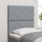 Tăblie Argyle cu headboard Gri deschis 80 cm Material textil, lemn