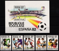 TOGO, FOTBAL - COLI?A + SERIE COMPLETA MNH foto