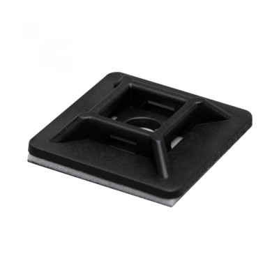 Set suporti coliere cablu 50buc 28x28mm negru utilizare in exterior/interior autoadeziv HOME foto