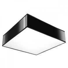 Lampă De Tavan Horus Negru Pvc 2 Becuri Pătrate Minimalistă De Interior foto