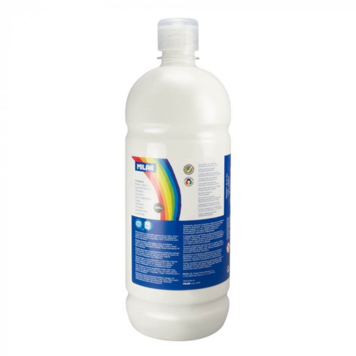 Tempera MILAN, 1000 ml, Vopsea Alba, Tempera Alba, Tempera Alba 1L, Vopsea Tempera, Vopsele Tempera, Acuarele Tempera, Culori Tempera, Vopsea Pictura,