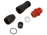 Conector circular mamă 3 pini, IP67, lipire, 7A