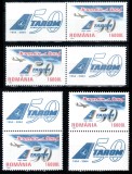 Romania 2004, LP 1646 a, TAROM 50 de ani, cu vinieta in toate cele 4 pozitii, MNH! RARE!