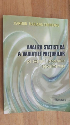 Analiza statistica a variatiei preturilor - Carmen Mariana Codreanu foto