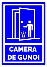 Semn de camera gunoi foto