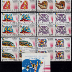 RO 1995 LP 1397+1398 " Concursurile Preolimpice Atlanta" ,bloc 4+colita 297, MNH