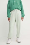 adidas pantaloni de trening din bumbac Essentials culoarea verde, modelator, IY4236