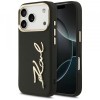 Husa pentru Apple iPhone 17 Pro, Karl Lagerfeld, Script Logo, Neagra