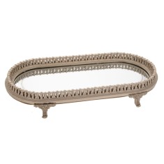 Tava din rasina ovala Antique Silver 41 cm x 20 cm x 6 cm