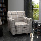 Gossi fotoliu cu perna, crem, material textil