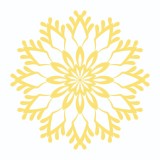 Cumpara ieftin Sticker decorativ, Mandala, Galben, 60 cm, 7213ST-1, Oem