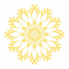 Sticker decorativ, Mandala, Galben, 60 cm, 7213ST-1 foto