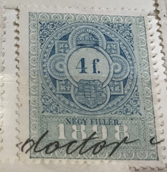 Timbre Austroungaria 1898 4 Filler