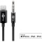 Cablu LIGHTNING audio - Jack 3.5 mm 1m Certificat Apple MFI Goobay