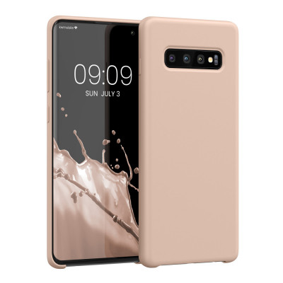 Husa kwmobile pentru Samsung Galaxy S10 Plus, Silicon, Roz, 49028.225 foto