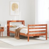 VidaXL Cadru pat fără saltea, maro ceruit, 90x190 cm, lemn masiv pin 3305837