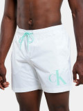 Cumpara ieftin Pantaloni scurti barbati pentru inot cu logo, KM0KM01003, Alb, Calvin Klein