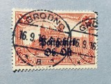 Germania Ocupația Primului Război Mondial Teritoriile din Est Postgebiet Ob. Ost 1916 20pf Supratipar Ștampilat Grodno - OREF1