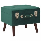 Taburet de depozitare, verde, 40 cm, catifea