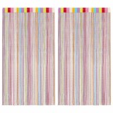 Cumpara ieftin Perdele sir 2 buc Multicolor 140x250 cm