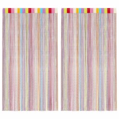 Perdele sir 2 buc Multicolor 100x250 cm foto