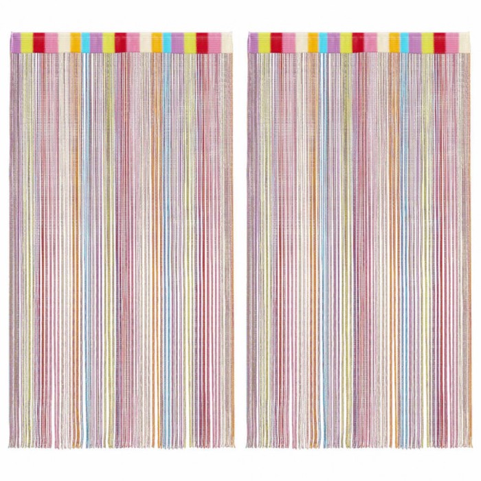 Perdele sir 2 buc Multicolor 140x250 cm