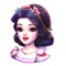 Sticker decorativ, Printesa, Roz, 79 cm, 10620ST