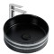 Lavoar pe Blat, Rotund, Negru, Ceramica, Colectia Art Basin, Model LX-7330, Dimensiune 360 x 360 x 135 mm