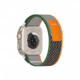 Cumpara ieftin Curea pentru Apple Watch 1/2/3/4/5/6/7/8/SE/SE 2 (38/40/41mm) Techsuit Watchband (W039) Green / Orange