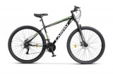 Cumpara ieftin Bicicleta MTB-HT Carpat SPARTAN C2958B, Schimbator Index HE-M50, 7 viteze, Roti 29 Inch, Cadru Aluminiu, Frane pe Disc (Negru/Verde)