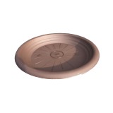 Farfurie ghiveci Lyra, plastic, rotund, maro, D 35 cm