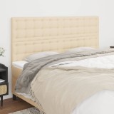 Cumpara ieftin Tăblii de pat, 4 buc, crem, 100x5x78/88 cm, textil