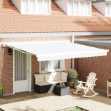 VidaXL Material pentru marciză pentru cadru de 4x3.5 m Alb