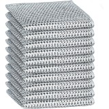 Cumpara ieftin Set 10 lavete multifunctionale pentru bucatarie, strat dublu, microfibra metalica, nu lasa zgarieturi