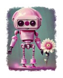 Cumpara ieftin Sticker decorativ Robotel, Roz, 70 cm, 11643ST, Oem