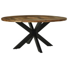 vidaXL Masă de dining rotundă &Oslash;160x76 cm din lemn solid de acacia