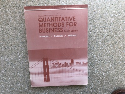 ANDERSON,SWEENEY,WILLIAMS : QUANTITATIVE METHODS FOR BUSINESS foto
